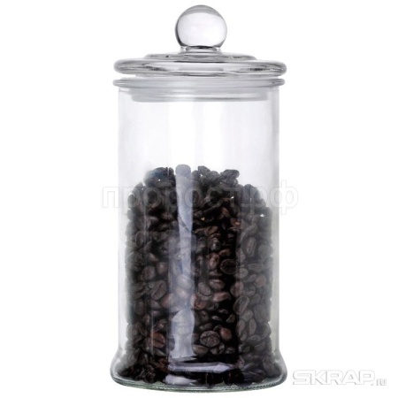 Банка для сыпучих продуктов стеклянная с крышкой 0,9л BANCA  Банка для сыпучих продуктов стеклянная с крышкой 0,9л BANCA