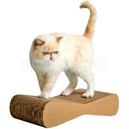 Когтеточка-лежанка Зверье мое картон восьмерка малая 47*21*10см Когтеточка-лежанка Зверье мое картон восьмерка малая 47*21*10см