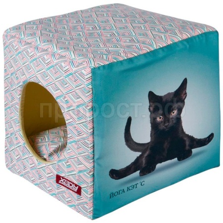 Лежанка Куб Йога Кэтс №1 зеленый/01617-2/2/Ксоди Лежанка Куб Йога Кэтс №1 зеленый/01617-2/2/Ксоди