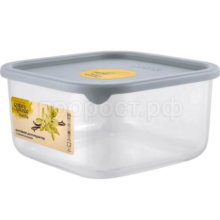 Контейнер д/продуктов 0,8л Sugar&Spice квадрат. трюфель с гибкой крышкой SE1680 /18шт/ПР