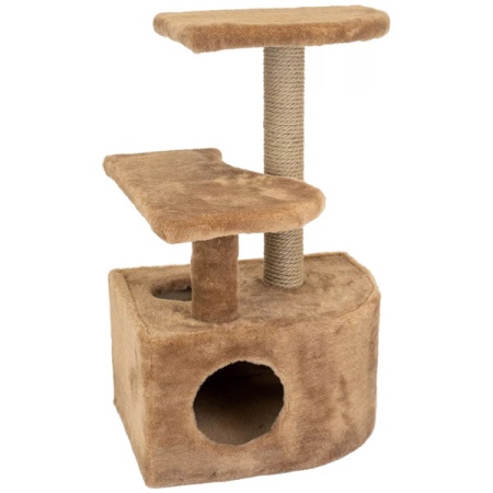 Когтеточка Домик ЧИП круглый с полкой, столбик джут 48*51*h71см коричневый/8347/Дарэлл Когтеточка Домик ЧИП круглый с полкой, столбик джут 48*51*h71см коричневый/8347/Дарэлл