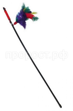 Игрушка для кошек Дразнилка удочка Волшебное перо 46см К2120 Игрушка для кошек Дразнилка удочка Волшебное перо 46см К2120