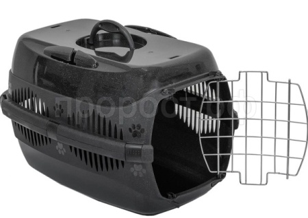 Переноска Спутник №2 ZooM с метал дверцей+наплечный ремень+мис до12кг 33*49*32см чер/чер/4094/ Переноска Спутник №2 ZooM с метал дверцей+наплечный ремень+мис до12кг 33*49*32см чер/чер/4094/