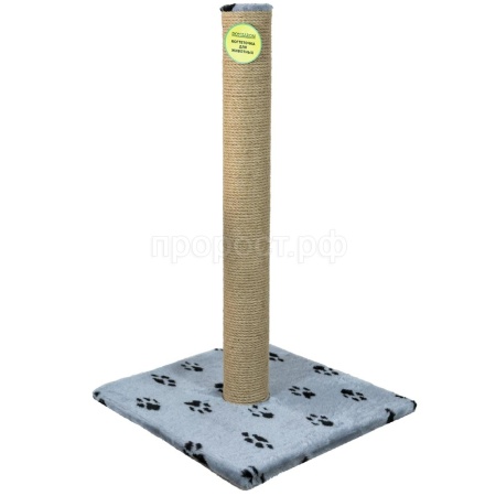 Когтеточка столбик мех, джут серый 47*47*80см/DONBARON Когтеточка столбик мех, джут серый 47*47*80см/DONBARON