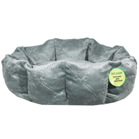Лежанка круглая с подушкой серая 52*20см Лежанка круглая с подушкой серая 52*20см