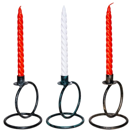 ДЕКОР Подсвечник Кольцо 1 свеча антик серебро РЗДИ/1шт