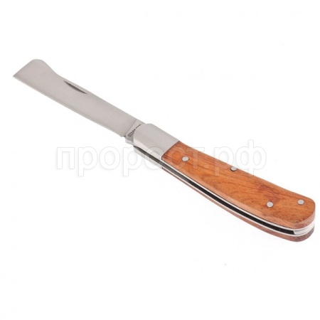 Нож садовый складной копулировочный 173мм деревянная рукоятка /PALISAD
