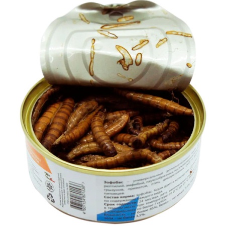 Консервированный корм для террариумных животных Зофобас 40гр