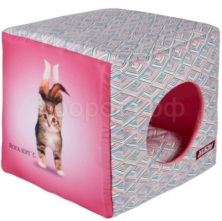 Лежанка Куб Йога Кэтс №3 розовый/01637-2/1/Ксоди Лежанка Куб Йога Кэтс №3 розовый/01637-2/1/Ксоди