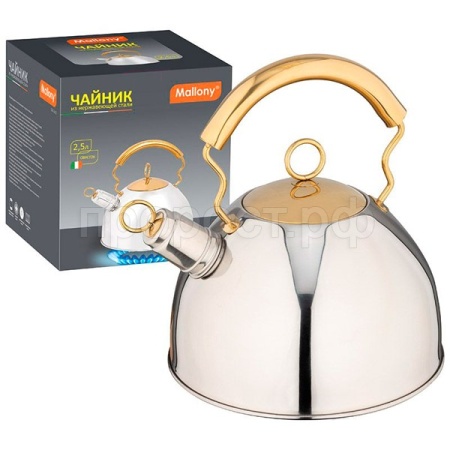 Чайник 2,5л DJВ-3427 нерж.сталь, со свистком, капс.дно/6шт/910070 Чайник 2,5л DJВ-3427 нерж.сталь, со свистком, капс.дно/6шт/910070