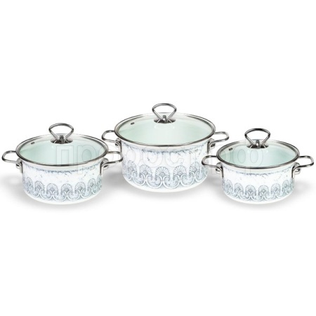 Набор кастрюль Олимп-1-Элит белый /Керчь Набор кастрюль Олимп-1-Элит белый /Керчь