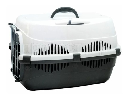 Переноска Спутник №2 ZooM с метал дверцей+наплечный ремень+мис до12кг 33*49*32см сер-бел/4094/ Переноска Спутник №2 ZooM с метал дверцей+наплечный ремень+мис до12кг 33*49*32см сер-бел/4094/