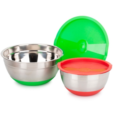 Набор мисок с крышками MIX&STORE 2шт 1.5л+2.4л Набор мисок с крышками MIX&STORE 2шт 1.5л+2.4л